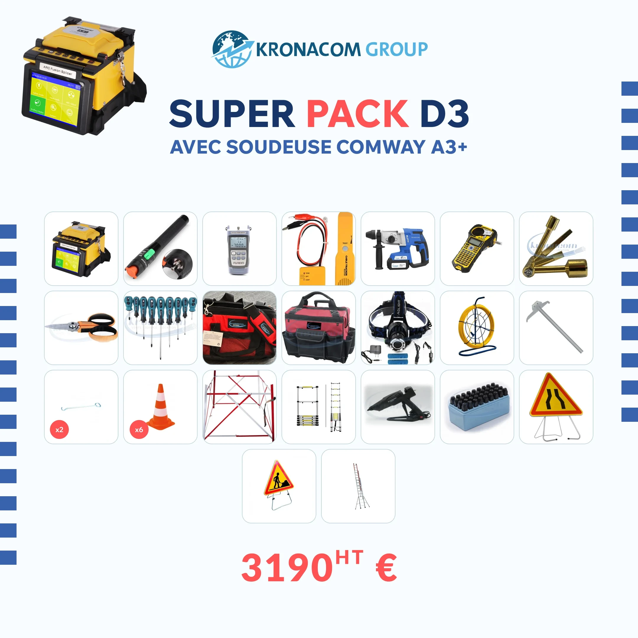 Super Pack D3 avec soudeuse COMWAY A3+